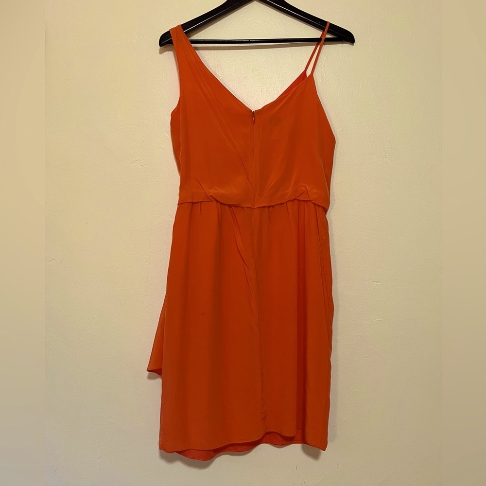 Orange Suzy Chin for Maggy Boutique asymmetrical cocktail dress - Picture 2 of 10
